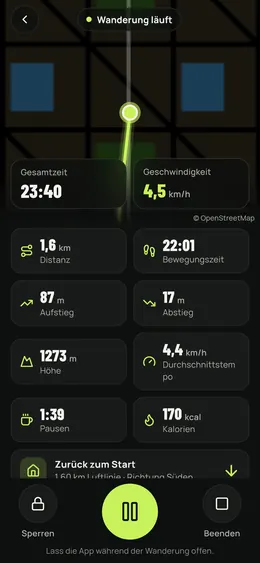Eine Wanderung live