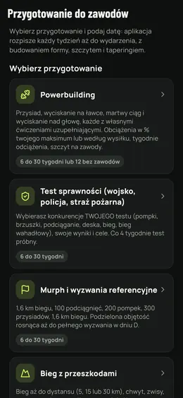 Wybór przygotowania