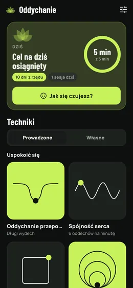 Strona Oddychanie i jej techniki