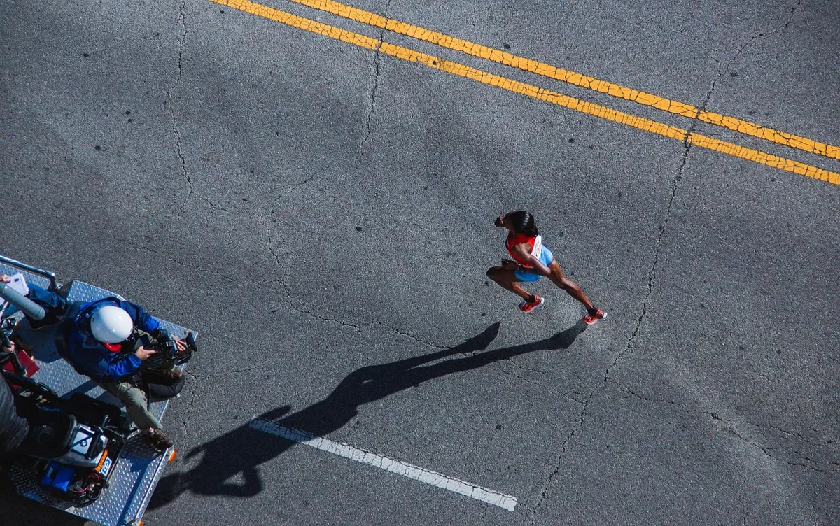 Runners during a marathon