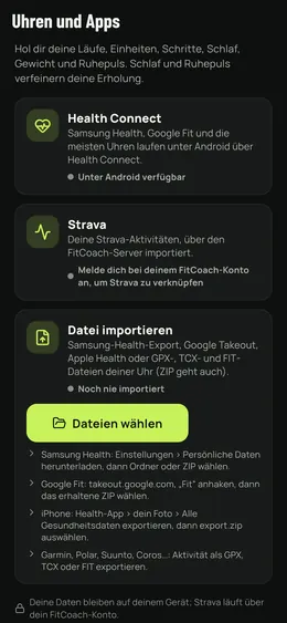 Uhren und Apps